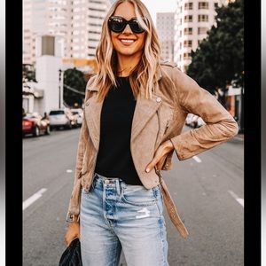 Blank NYC suede moto jacket